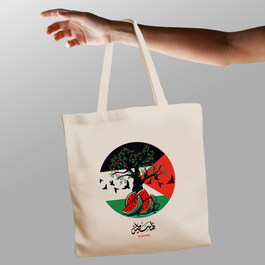 T17 Palestine circle Flag (Watermelon) | Tote Bag